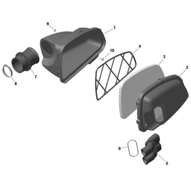 Rotax DD2 Intake Silencer, Air Filter